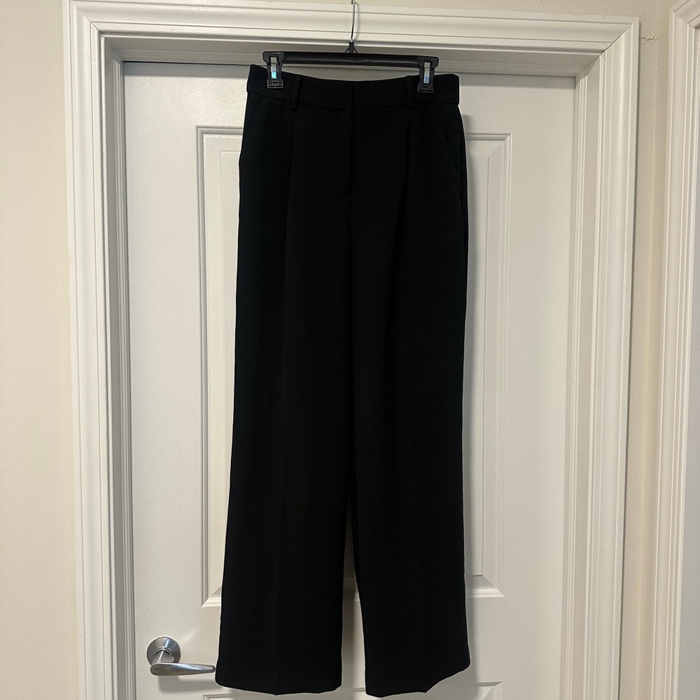 LOFT Classic Black Wide Leg Dress Pants